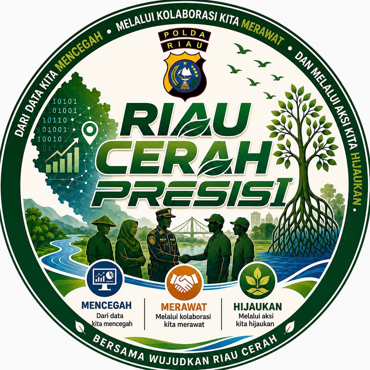 Polda Riau Perkuat Pencegahan Karhutla Lewat Gerakan Riau CERAH Presisi