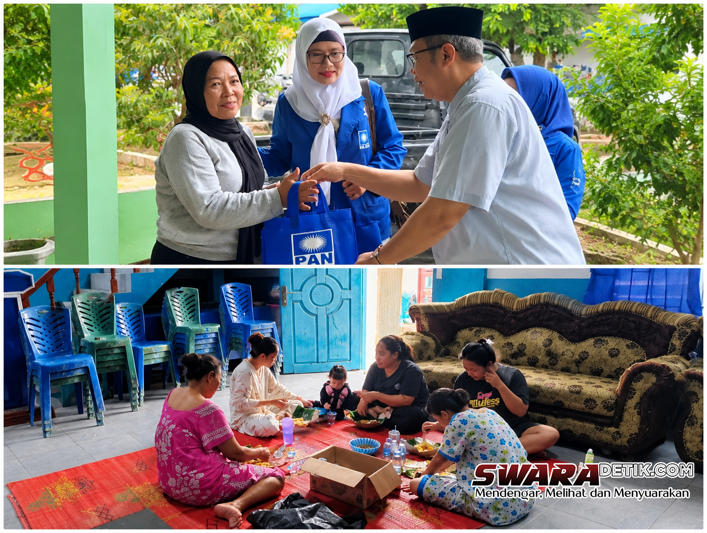 Banjir Masih Ganggu Aktivitas Warga, PAN Dumai Gerak Cepat Salurkan Bantuan