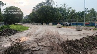 Proyek Jalan Datuk Laksamana Ujung Hampir Rampung, Papan Informasi Tak Kunjung Terlihat, Publik Bertanya