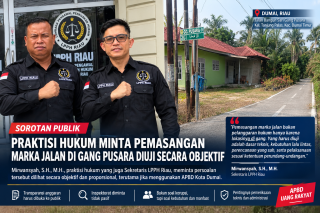 Bukan Sekadar Marka, LPPH Riau Bongkar 14 Pertanyaan di Balik Proyek Gang Sempit di Dumai